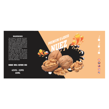 Etiqueta vapear nuez